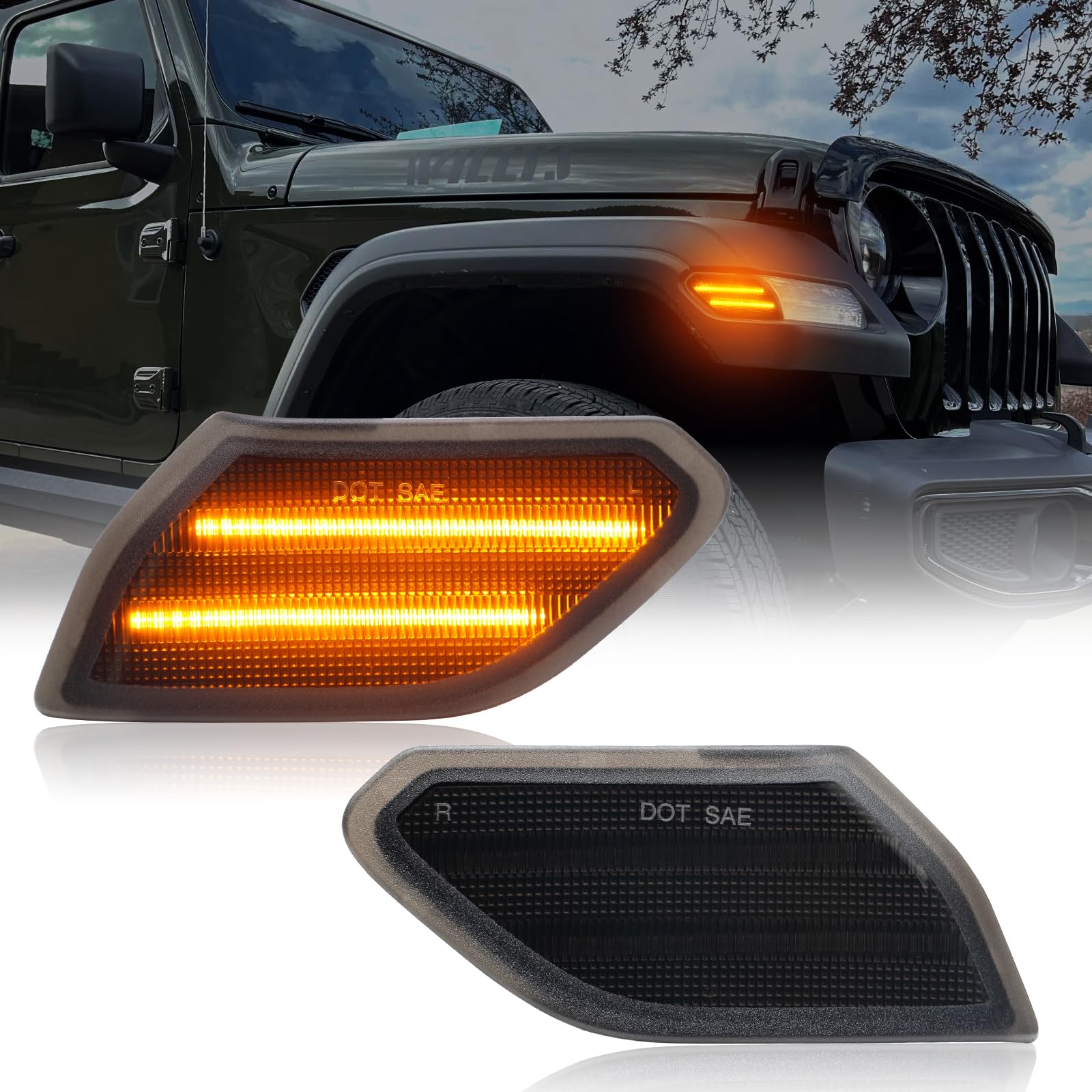 Amazon.com: AUYICH LED Front fender Side Marker Light